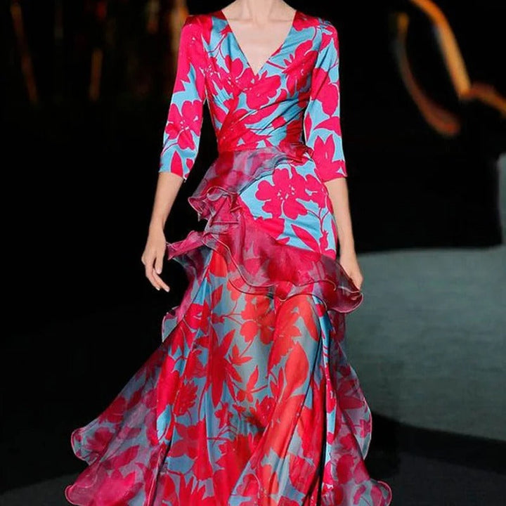 Indie - A-Linien-Rüschen-Abendkleid