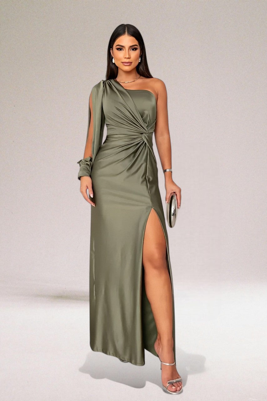 MAYLORA™ | Elegantes Drapiertes Einseitiges Kleid